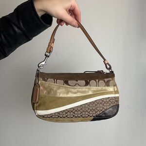 Coach Y2K 2004 Vintage Brown Patchwork Demi Limited Edition Shoulder Bag